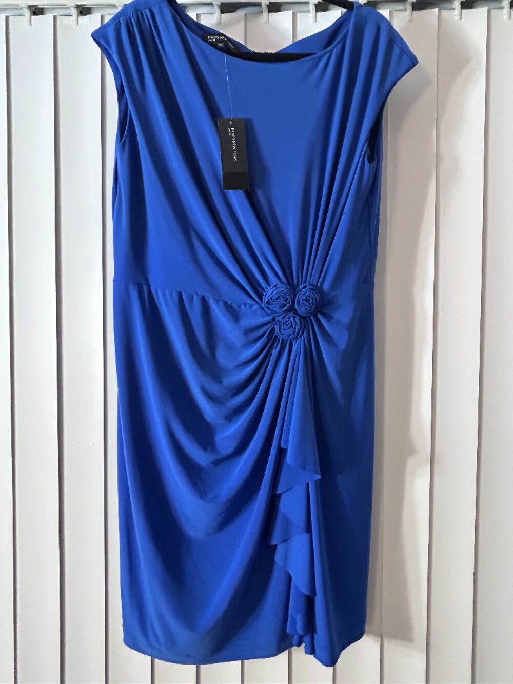 Women's Royal Blue Nine West Wrap Dress Size 14 New With Tags